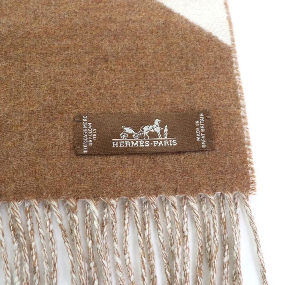 HERMES Authentic Brown Scarf - Picture 5 of 6